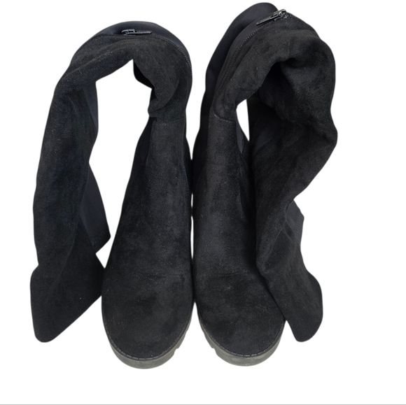 Rouge 9 Black Women's Knee-High Boots Size 9 - Picture 4 of 12